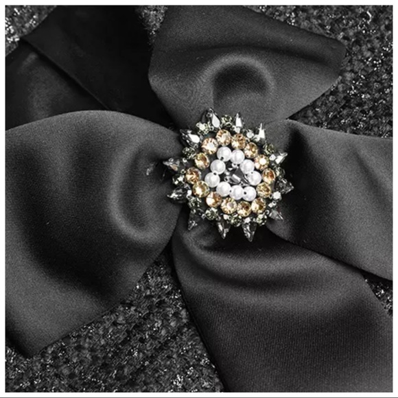 🌺🌺🌺The Koko Beautiful Classic Metallic Black Tweed Skirt Jacket Set - Picture 5 of 11